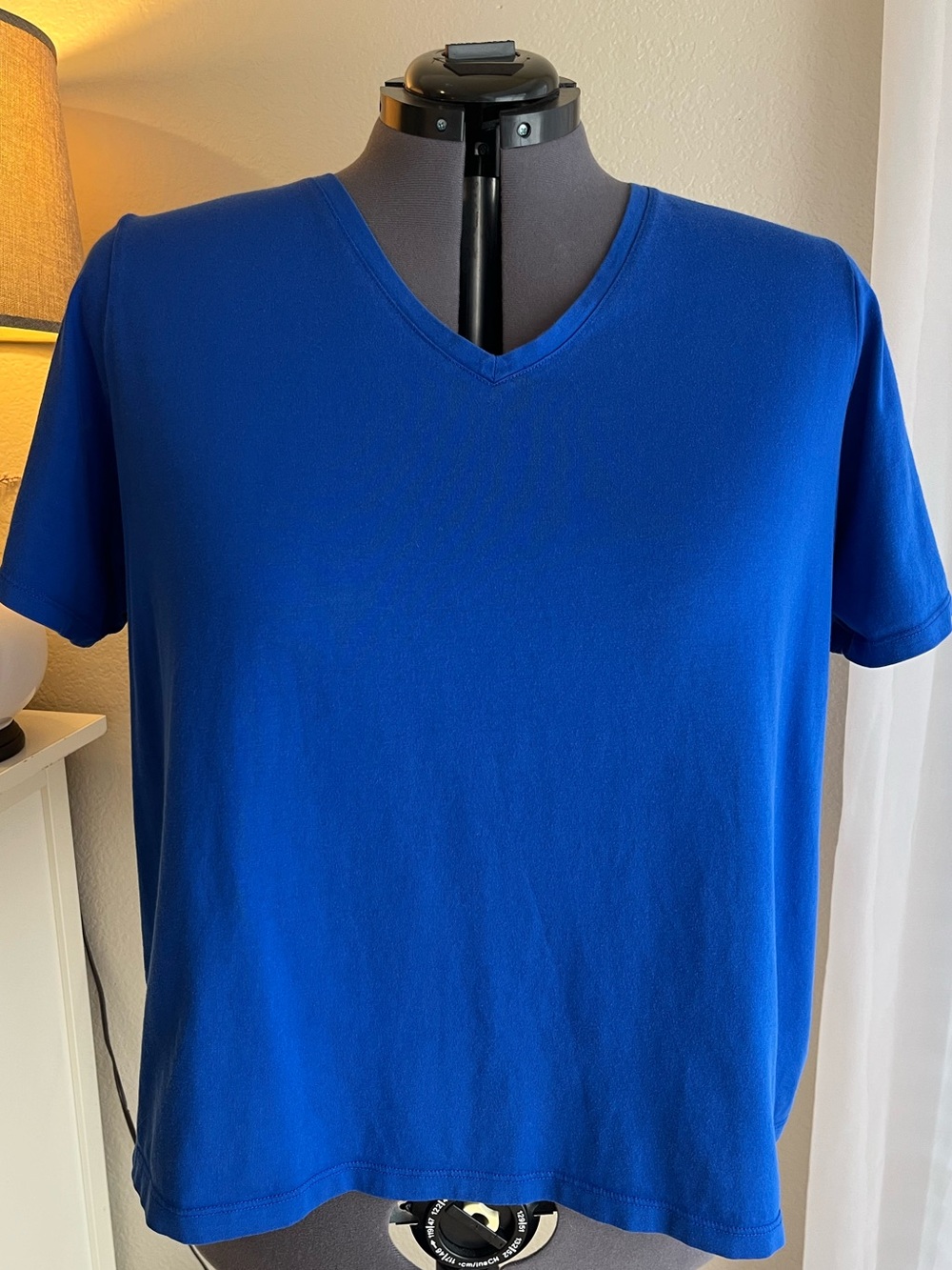 LE Supima Cotton V-Neck Royal Blue Tee